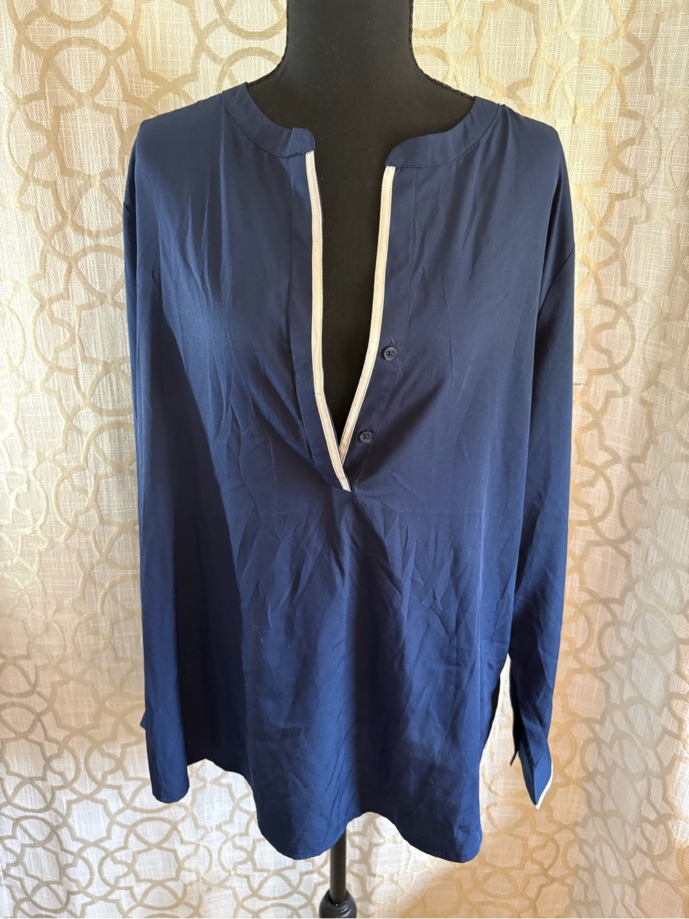 Banana Republic Navy Button-Front Shirt